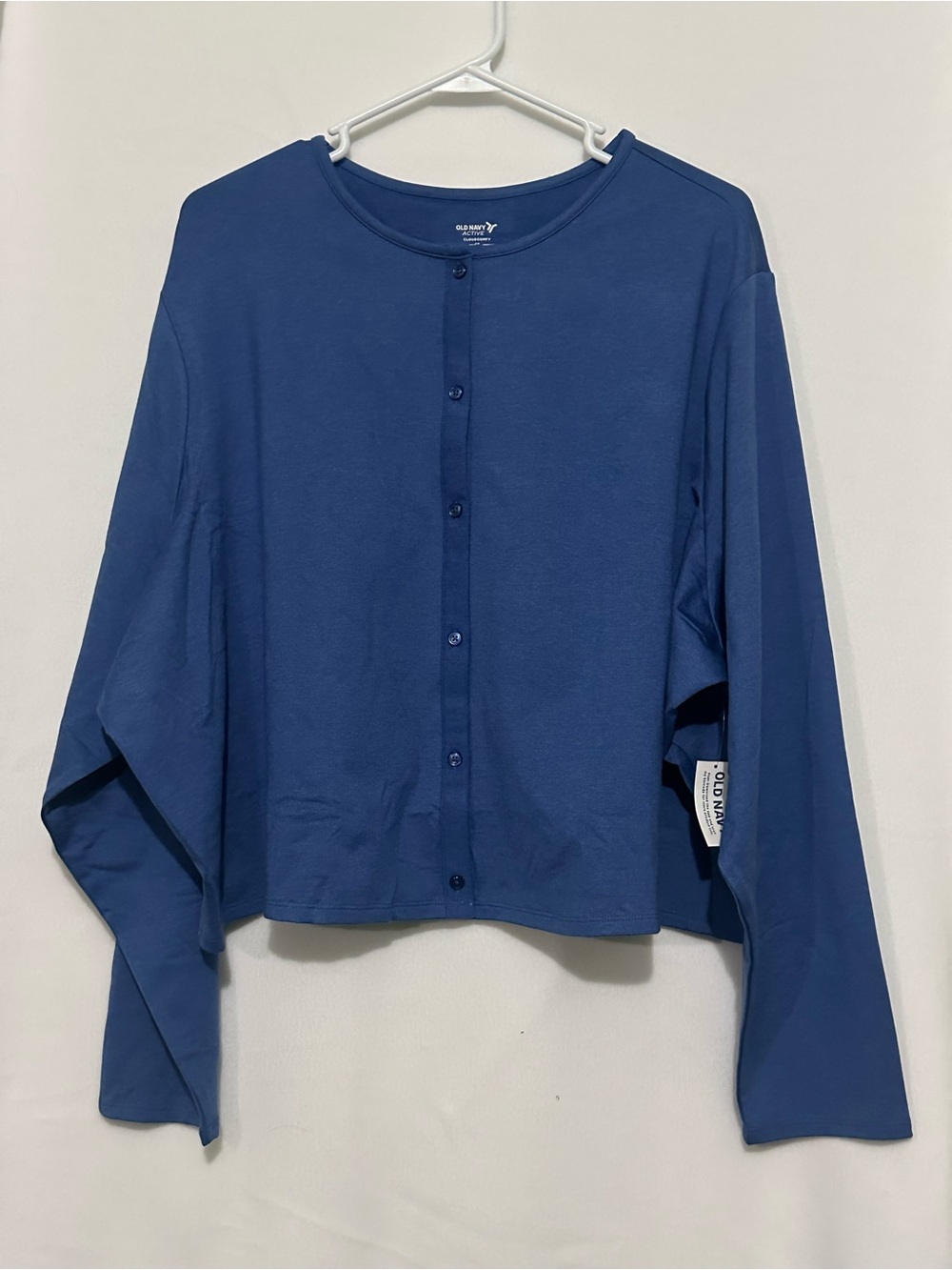Old Navy Blue Active CloudComfy Buttoned Top